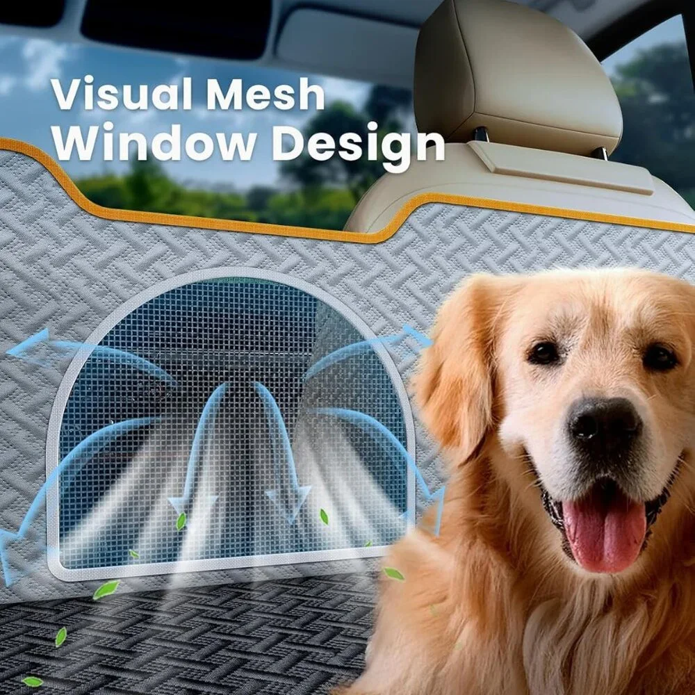 NEW Oneisall Back Seat Cover Extender For Car SUV Waterproof Pet Dog Hard Bottom